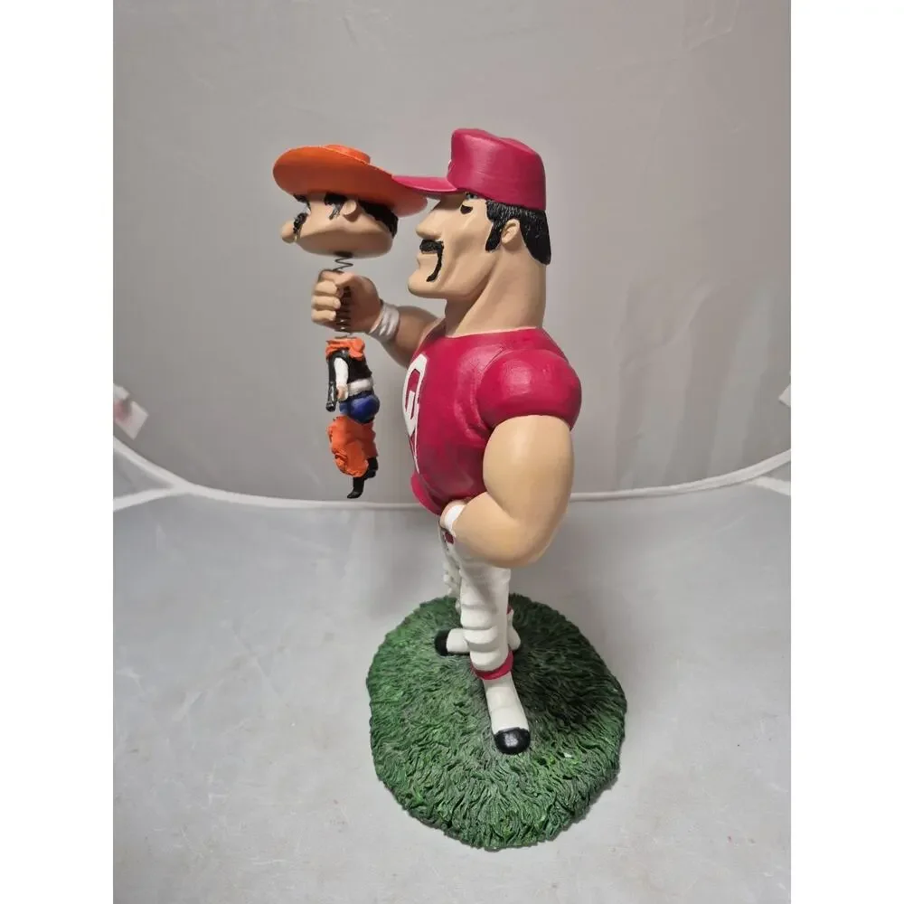 💥 Oklahoma Sooners Single Choke Rivalry Mascot Vs Oklahoma State Figurine Rare